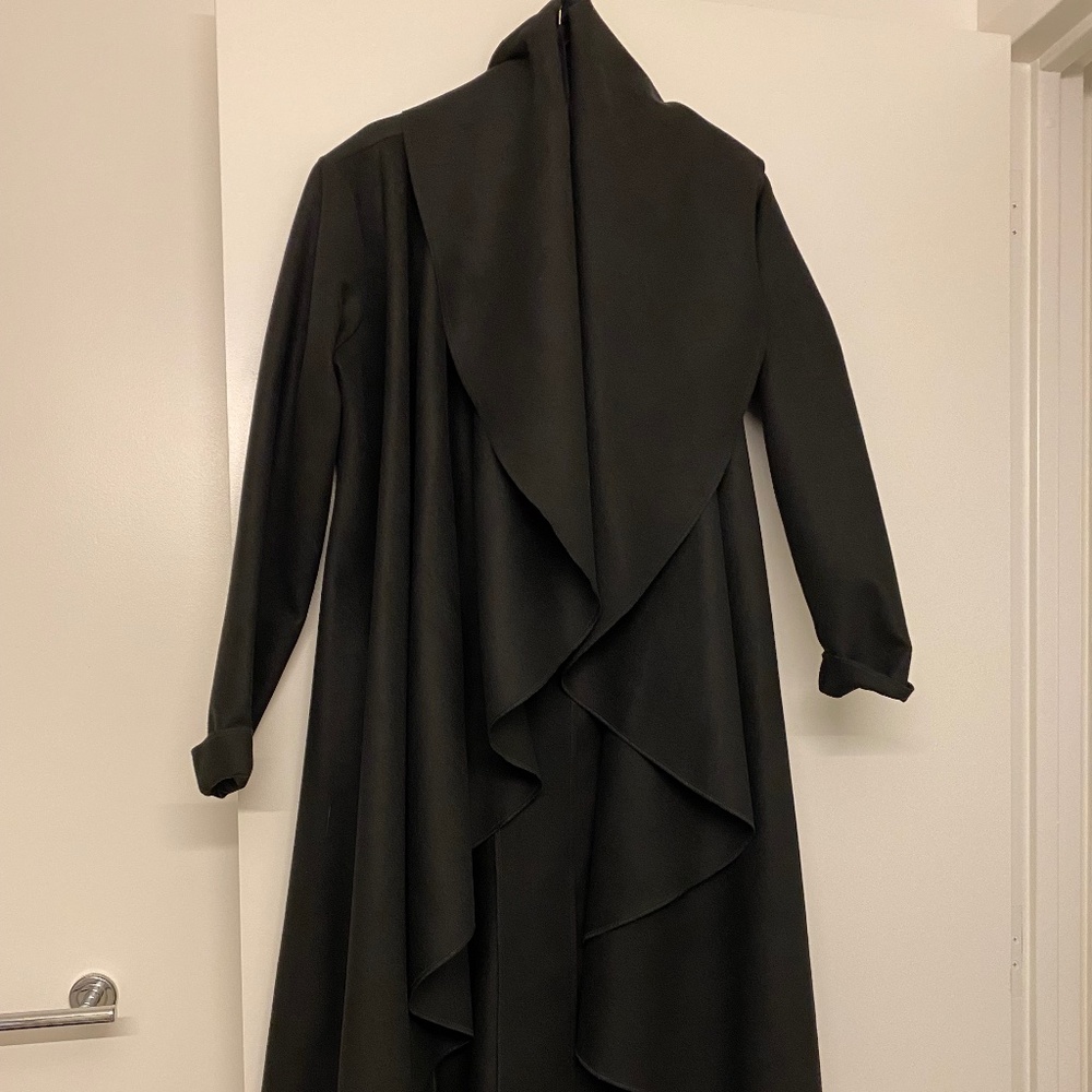 Wool Maxi Long Black Coat